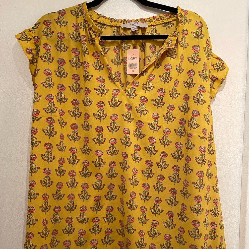 LOFT Plus Cap sleeve blouse